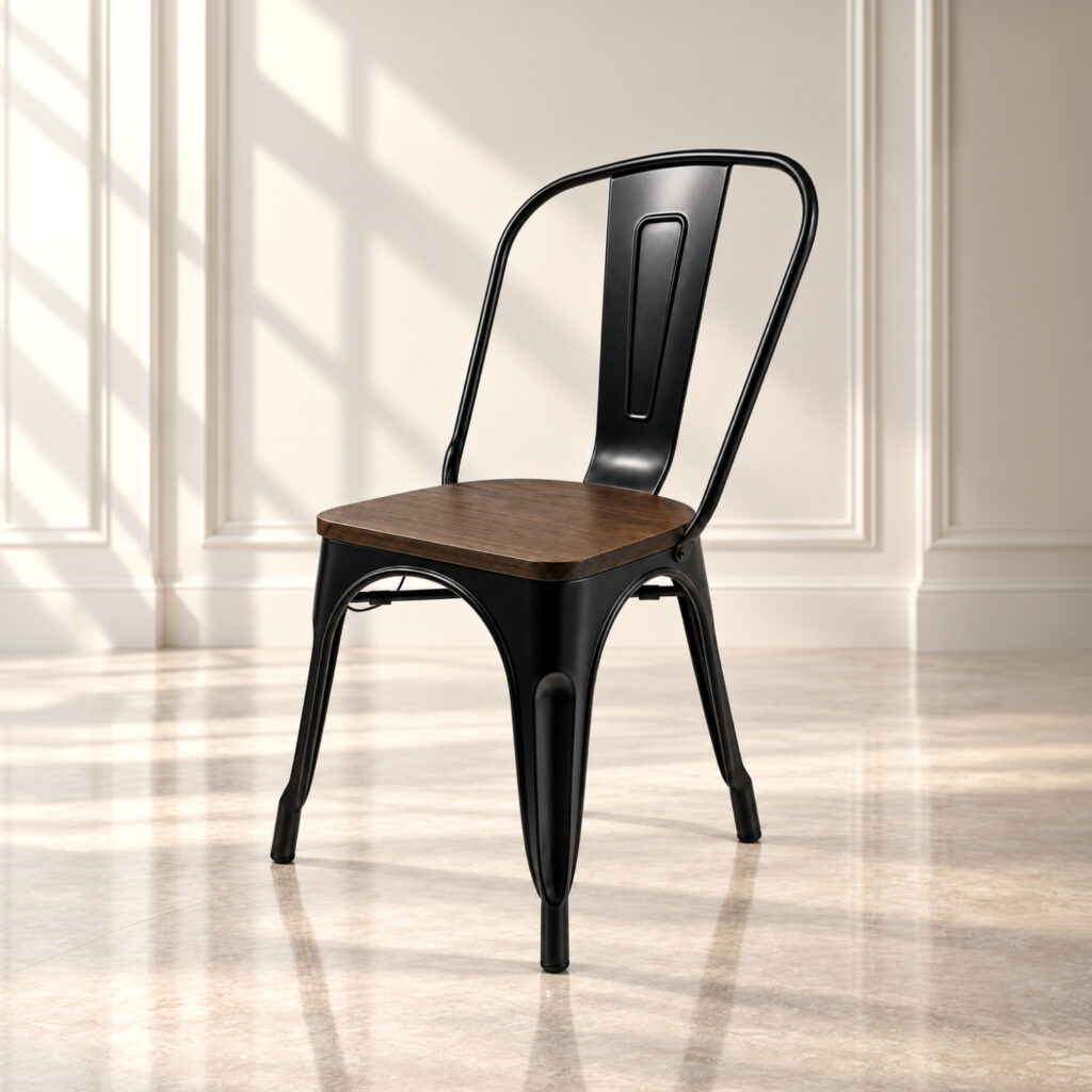 Silla Tolix Baja Negra